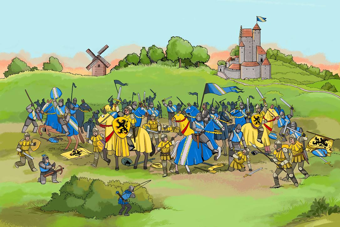 Flag Battle Illustration