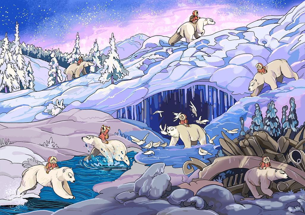 Kimi Riding Polar Bear